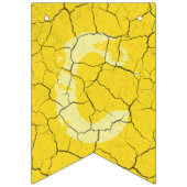 ひび割れた黄色の祝いのパーティーフラグ バンティングフラッグ (第1の旗)