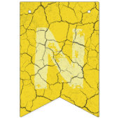 ひび割れた黄色の祝いのパーティーフラグ バンティングフラッグ (第3の旗)