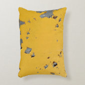 ひび割れた黄色の金属：汚れたテクスチャ。 アクセントクッション (正面(垂直))