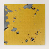 ひび割れた黄色の金属：汚れたテクスチャ。 ジグソーパズル (横)