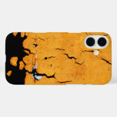 ひび割れた黄色絵を描路 Case-Mate iPhoneケース (裏面 (横))
