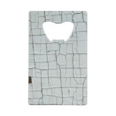ひび割れと欠け絵を描た白 クレジットカード栓抜き (裏面)