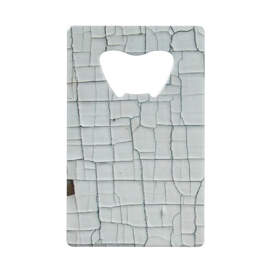 ひび割れと欠け絵を描た白 クレジットカード栓抜き (裏面)