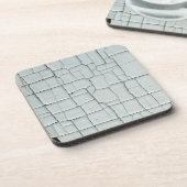 ひび割れと欠け絵を描た白 コースター (左側)