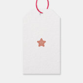 ひび割れるクリスマスのジンジャーブレッドの女性 ギフトタグ (裏面)