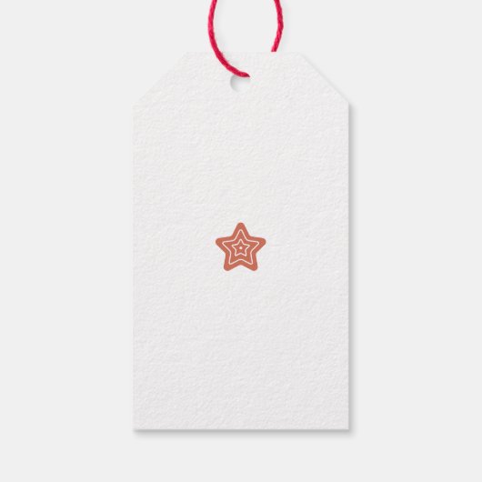 ひび割れるクリスマスのジンジャーブレッドの女性 ギフトタグ (裏面)