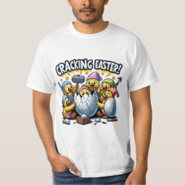 ひび割れイースターおもしろい Tシャツ