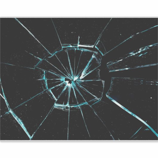 ひび割れガラス効果 シール (正面)