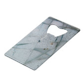 ひび割れガラス クレジットカード栓抜き (正面アングル)