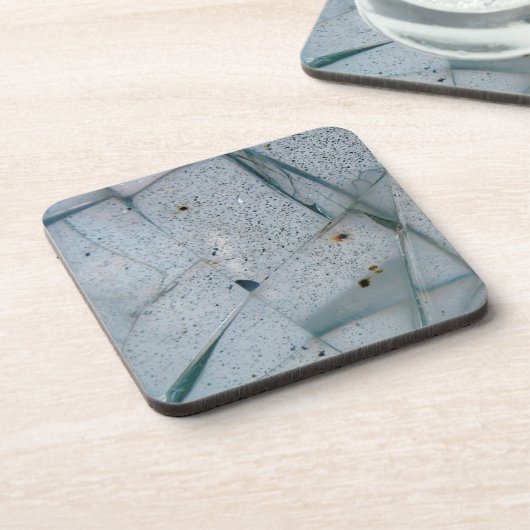 ひび割れガラス コースター (左側)