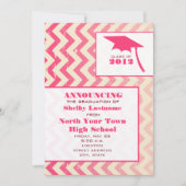 ひび割れグラデーションたジグザグ2012卒業発表 招待状 (正面)