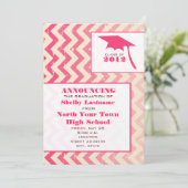 ひび割れグラデーションたジグザグ2012卒業発表 招待状 (スタンド正面)