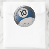 ひび割れシェルブレイクアウトビリヤード10ボール ラウンドシール (バッグ)