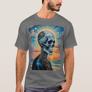 ひび割れシナスカルサンセットシャツ Tシャツ