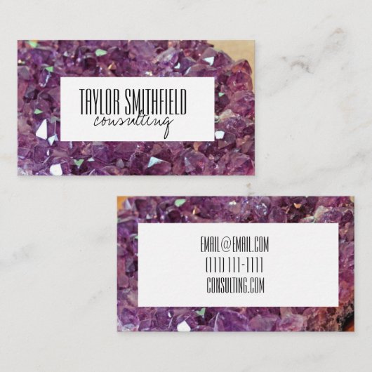 ひび割れジオードビジネスカード 名刺 (正面/裏面)