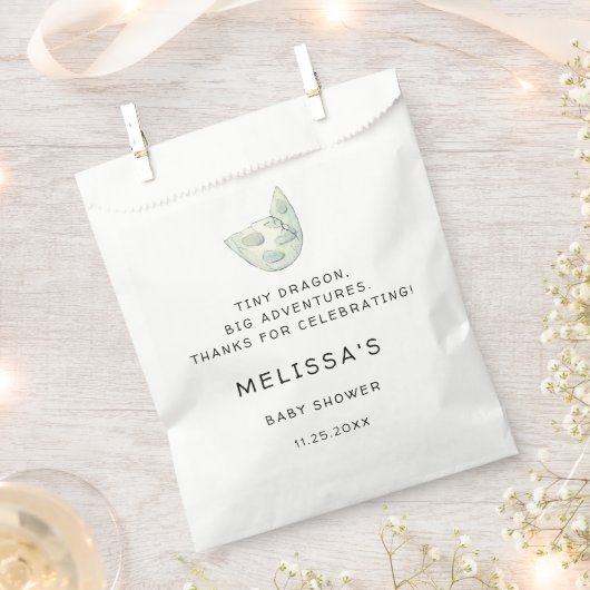 ひび割れドラゴン卵殻ベビーシャワー フェイバーバッグ (クリップ留めされた状態)