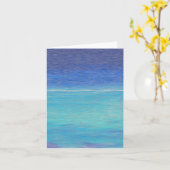 ひび割れフレスコカリブのブルーシー カード (黄色い花)