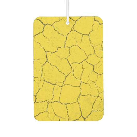 ひび割れマスタードイエローカーエアーフレッシュナー カーエアーフレッシュナー (正面)