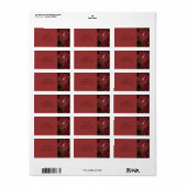 ひび割れレッドローズバイシャーリー・テイラー ラベル (フルシート)