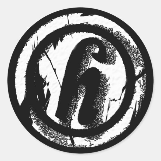 ひび割れ円H ラウンドシール (正面)