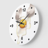 ひび割れ卵キッチンウォールクロック ラージ壁時計 (傾斜)