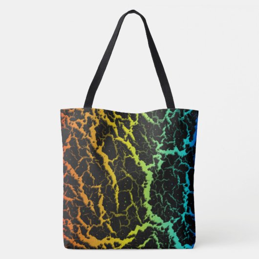 ひび割れ宇宙ラヴァ – ヒートロイcb トートバッグ (裏面)