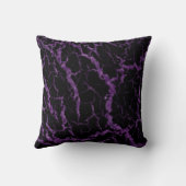 ひび割れ宇宙溶岩 – グリッター紫 クッション (裏面)