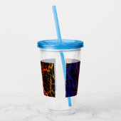 ひび割れ宇宙溶岩 – 熱PBROY アクリルタンブラー (左)