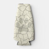 ひび割れ白動物肉印刷ボトル クール ボトルクーラー (正面)