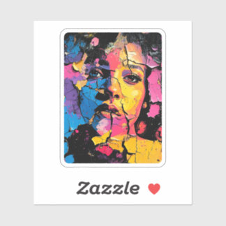 ひび割れ絵を描た壁美しいスキン深い シール