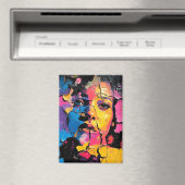 ひび割れ絵を描た壁美しいスキン深い マグネット (インサイチュ (食洗機))