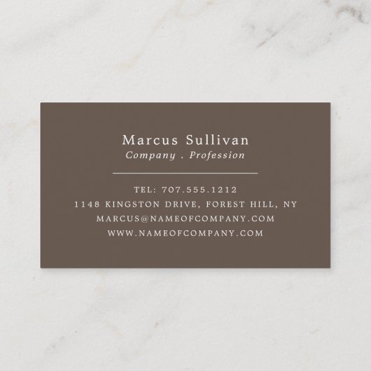 ひび割れ茶色の木工効果素朴、 名刺 (裏面)