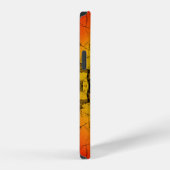 ひび割れ赤とオレンジの音楽スピーカー Case-Mate iPh iPhoneケース (右側面)