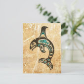 ひび割れ青と黒ハイダスピリットキラークジラ ポストカード (スタンド正面)