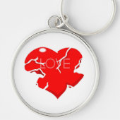 ひび割れ+壊れたハート キーホルダー (正面)