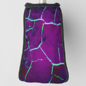 ひび割れ – 深い紫 ゴルフヘッドカバー (回転90)