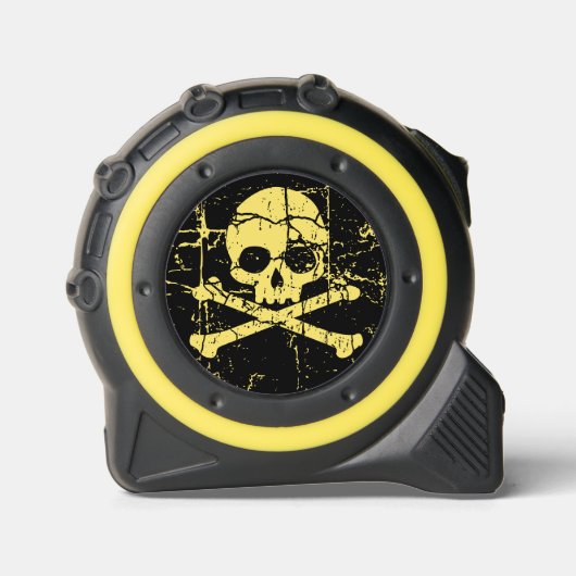 ひび擦り切れた割れたスカルとクロスボーン メジャー (正面)