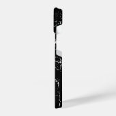 ひび擦り切れた割れたスカルとクロスボーン iPhoneケース (左側面)