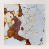 ひび絵を描割れ白、錆びた車。 ジグソーパズル (横)