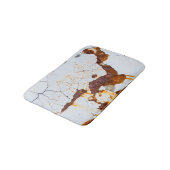 ひび絵を描割れ白、錆びた車。 バスマット (アングル)