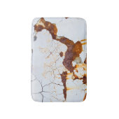 ひび絵を描割れ白、錆びた車。 バスマット (正面縦)