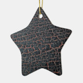 ひび絵を描割れ セラミックオーナメント (左)