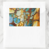 ひび絵を描割れ 長方形シール (バッグ)