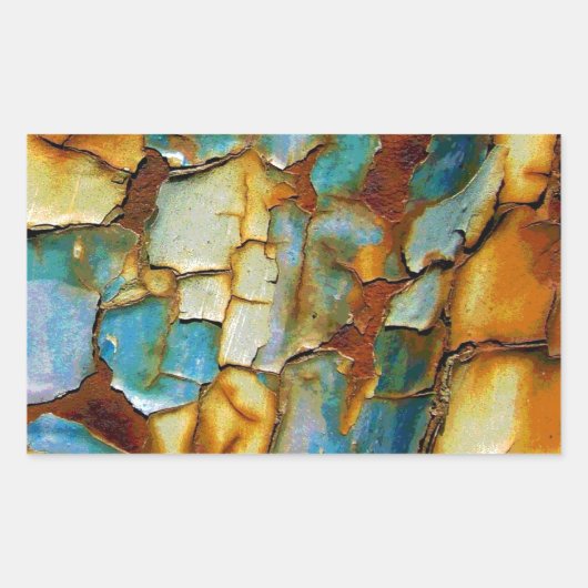 ひび絵を描割れ 長方形シール (正面)