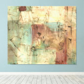 ひび絵画割れた地音 キャンバスプリント (インサイチュ (ウッドフロア))