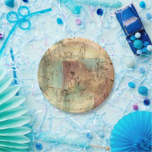 ひび絵画割れた地音 ペーパープレート (パーティー)