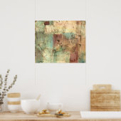 ひび絵画割れた地音 ポスター (キッチン)