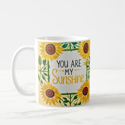 ひまお洒落の花、君は僕の太陽の光だ コーヒーマグカップ (左)