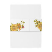 ひまかわいらしエレガント輪スクリプトフローラ結婚の 招待状ベリーバンド (裏面例)