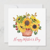 ひまかわいらしフラワーブーケマザーズデイカード カード (正面)